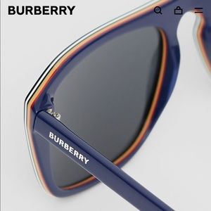 Blue Men’s Burberry sunglasses.